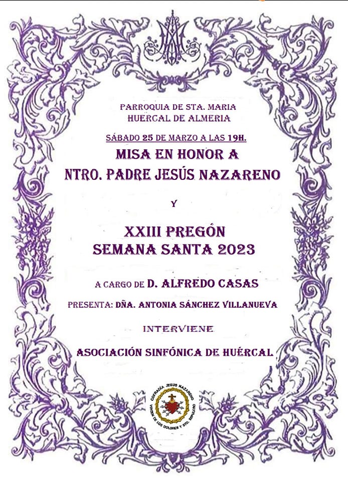 Pregón Semana Santa de Huércal de Almería